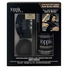 TOPPIK增髮纖維孖寶套裝-深啡色12克