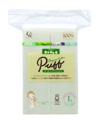 Cotton Labo 100%有機無漂染化妝棉120枚入