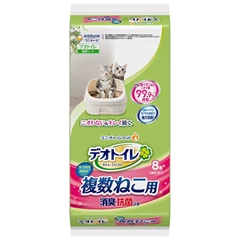 Unicharm Deo-Toilet貓砂盆專用消臭抗菌尿墊8片(超強吸水)