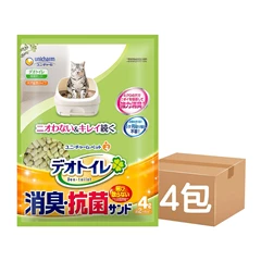 [原箱4包] Unicharm Deo-Toilet貓砂盆專用消臭抗菌滲透式貓砂4升