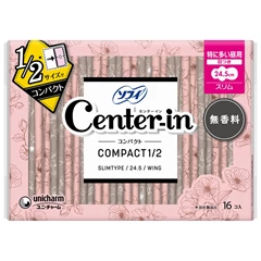 Center-In 無香味 護翼特長日用衛生巾 24.5cm (16片)