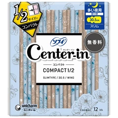 Center-In 無香味 護翼夜用衛生巾 30.5cm (12片)
