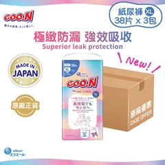 [褲-加大碼38片 原箱3包] GOO.N 大王 極緻防漏嬰兒紙尿褲