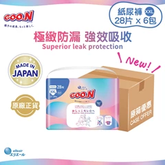 [褲-加加大碼28片 原箱6包] GOO.N 大王 極緻防漏嬰兒紙尿褲