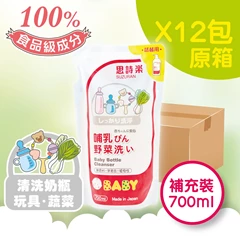 [原箱] Suzuran思詩樂嬰兒奶瓶蔬果洗潔液 – 補充裝